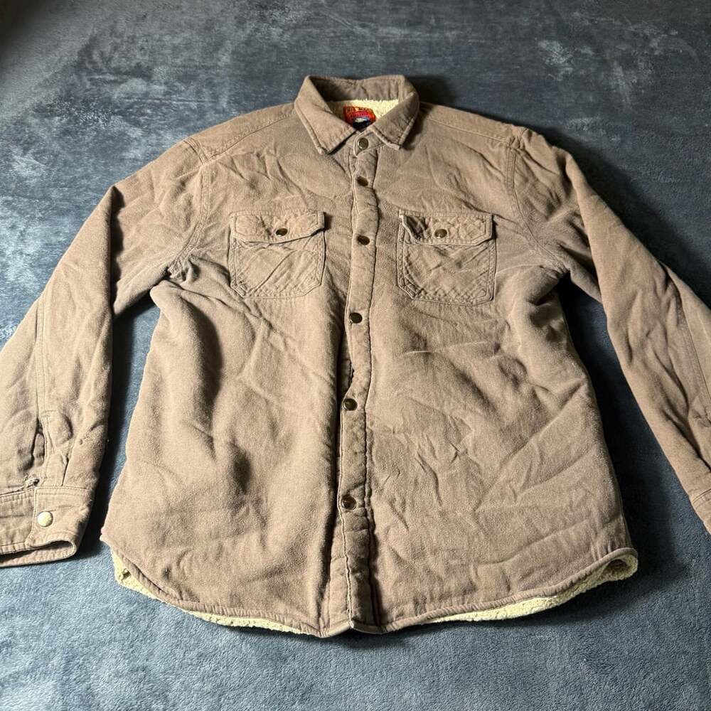 Big Mac Fleece Lined Shirt Jacket Size M Workwear